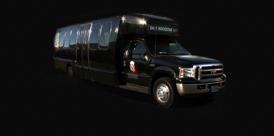 Image of Rockstar Party Bus pickup vehicle for VIPNite guests