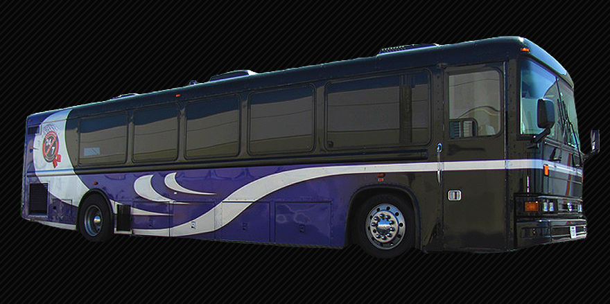 Image of Rockstar Tourbus pickup vehicle for VIPNite guests